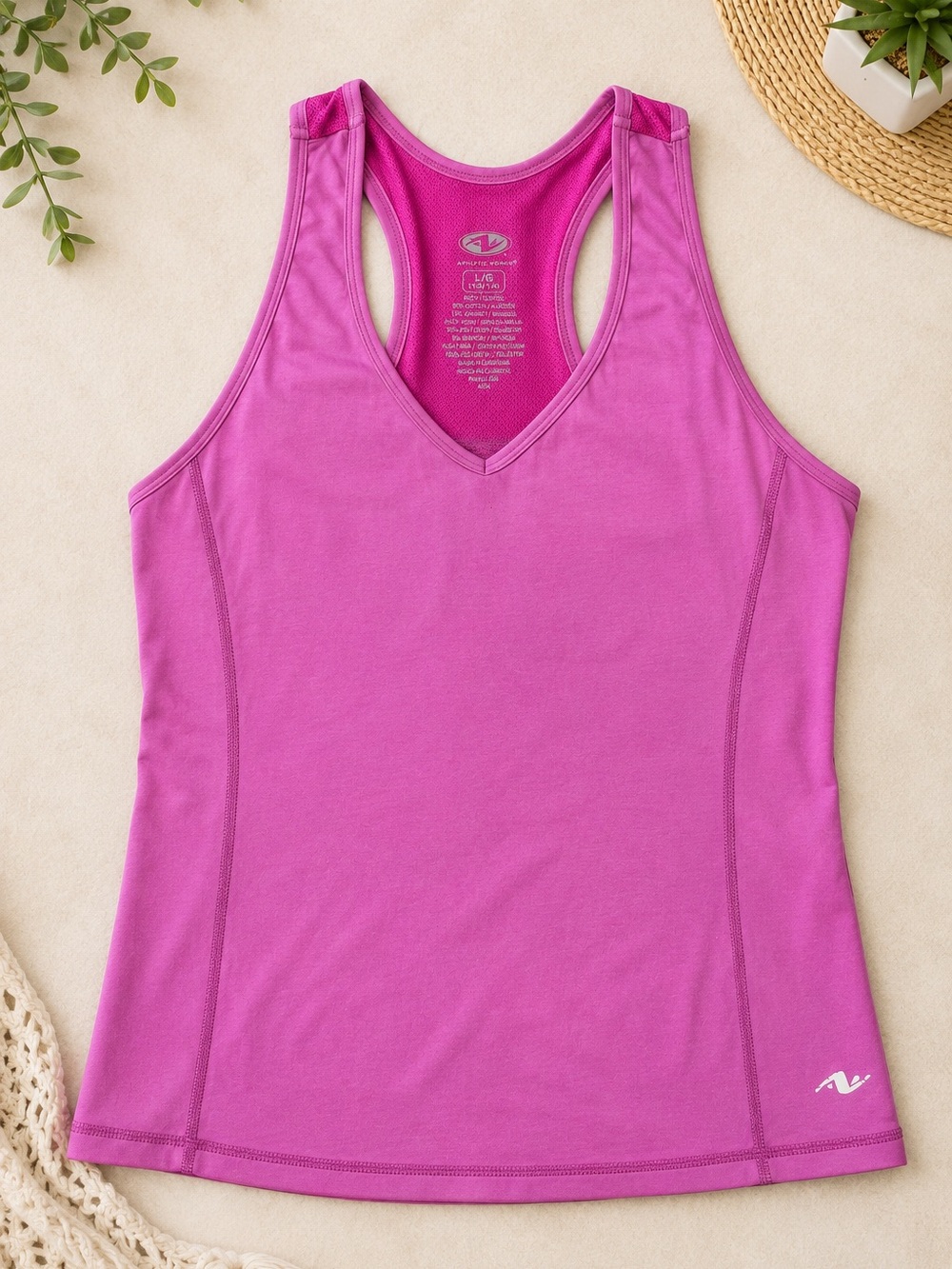 Athletic Works Pink Racerback Tank Top